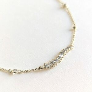 Kendra Scott Kim Centipede Crystal CZ Pendant Necklace Prism Chain Light Gold